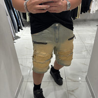 Short Biker Sabbiato
