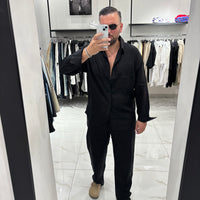 Camicia in Black Lino