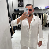 PANTALONE WHITE LINO