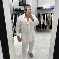 PANTALONE WHITE LINO