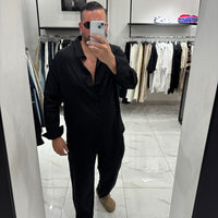 Camicia in Black Lino