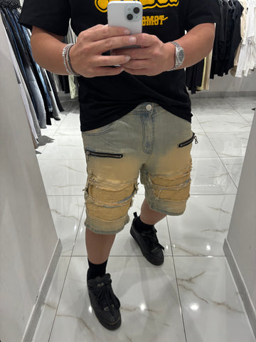 Short Biker Sabbiato