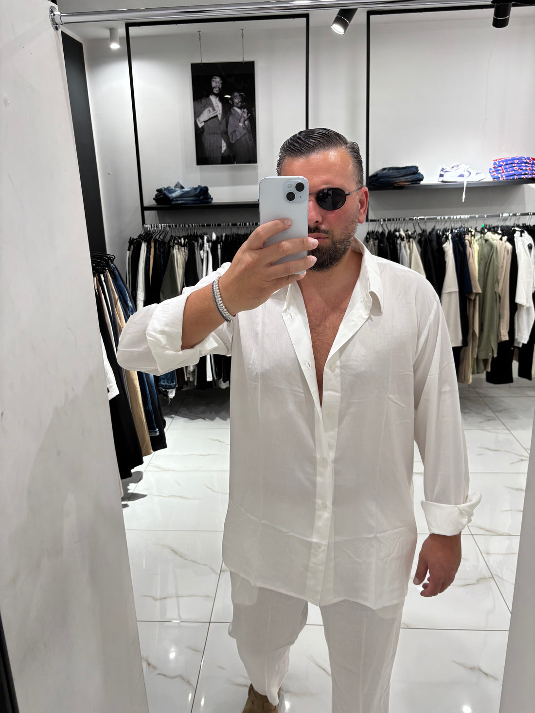 PANTALONE WHITE LINO