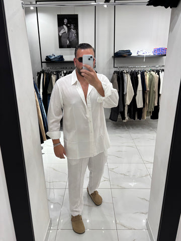 PANTALONE WHITE LINO