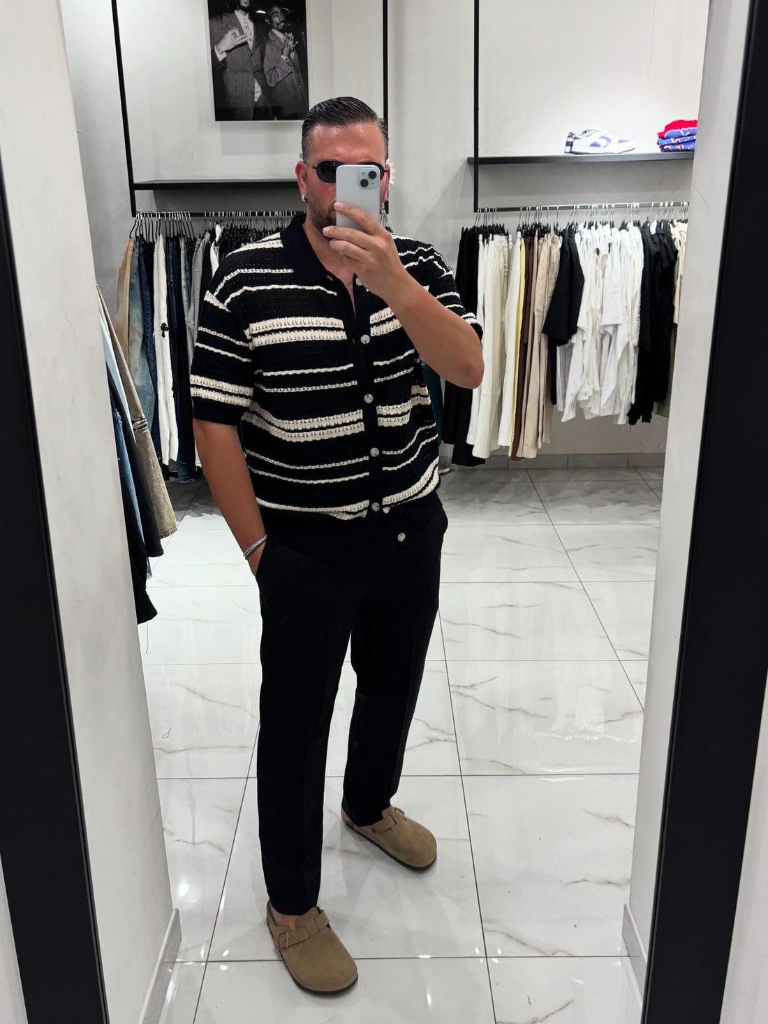 Pantalone Lino Black
