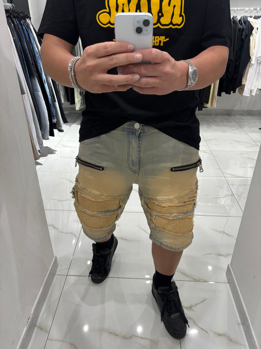 Short Biker Sabbiato